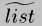 \\widetilde{list}